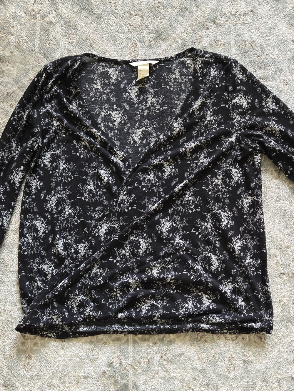 H&M Floral Wrap Top - S